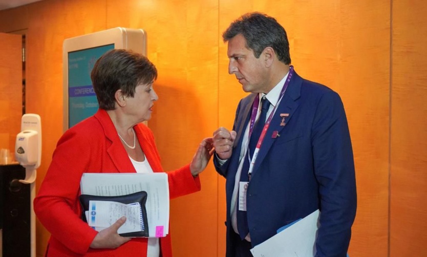 Georgieva reconoció el impacto de la sequía en la Argentina y destacó el compromiso para cumplir las metas