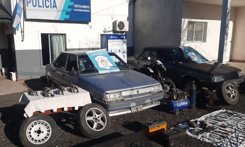 Desarticulan en Pilar a banda que se dedicaba a robar y desarmar autos