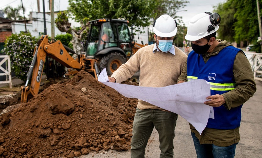 Continúa el plan de obras de AySA para la zona norte