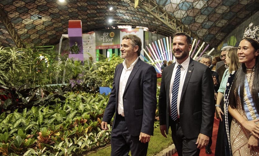 Achával acompañó la apertura de la Fiesta de la Flor en Escobar