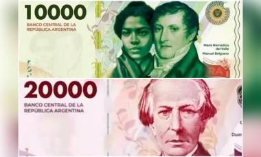 En mayo comenzará a circular el billete de $10.000 y a fin de año el de $20.000