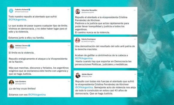 Los mensajes de repudio de la política pilarense por el atentado contra CFK