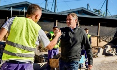Achával recorrió el avance de obras clave en Presidente Derqui