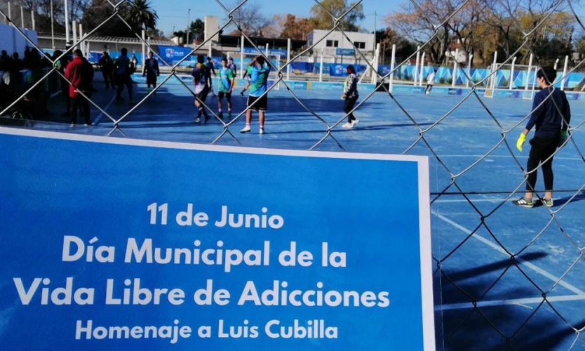 Se conmemoró el Día de la Vida Libre de Adicciones en todas las canchas de Pilar