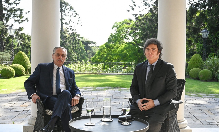 Alberto Fernández recibió a Milei y arrancó la transición presidencial