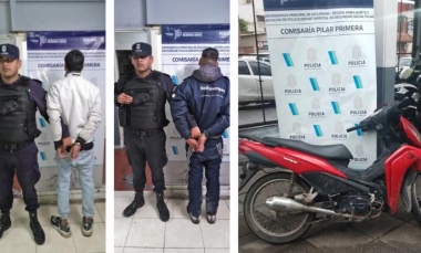 Dos detenidos acusados de circular por Pilar con una moto robada