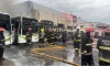 Voraz incendio en un galpón de colectivos de la línea 57