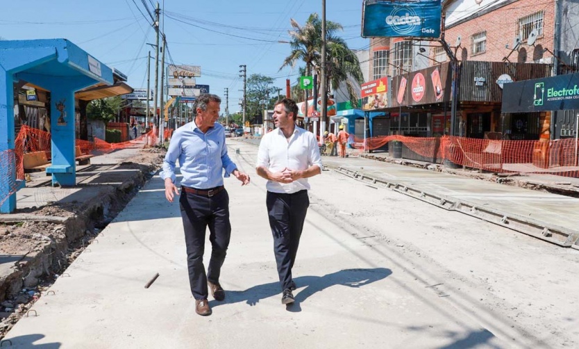 Achával y Katopodis recorrieron los avances de la repavimentación de la Ruta 26