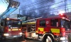 Un incendio de grandes dimensiones en  dos locales del centro de Pilar