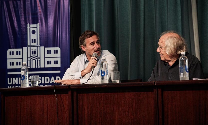 Adolfo Pérez Esquivel compartió un debate con estudiantes de la Universidad Nacional de Pilar
