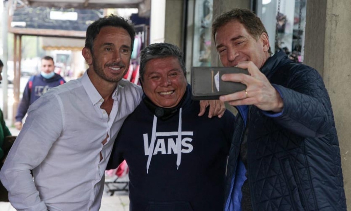 Neuspiller junto a Santilli, en uno de los actos de campaña.